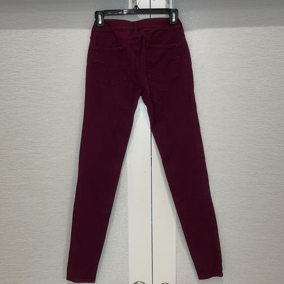 MAROON AMERICAN EAGLE JEGGINGS! Size-2. Super Stretch! - Picture 6 of 8